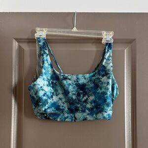 Athleta Blue Tie-Dye Bra